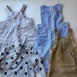 Jacadi, Tartine et Chocolat, and more 3-6 months overalls bundle (Lot of 4)